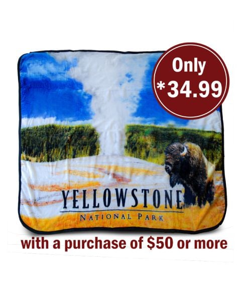 Yellowstone Bison Fleece Throw