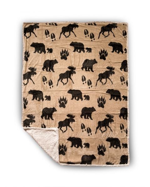 Bear & Moose Melange Blanket