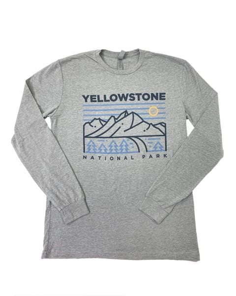 Yellowstone Eco Mountain Lines Long Sleeve T-Shirt
