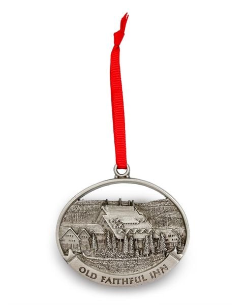 Old Faithful Peweter Ornament