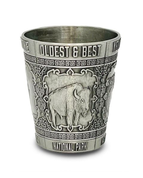 Metal Yellowstone Shot Glass