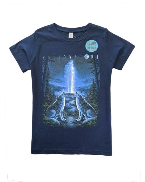 Youth Yellowstone Wolves Glow in the Dark T-Shirt
