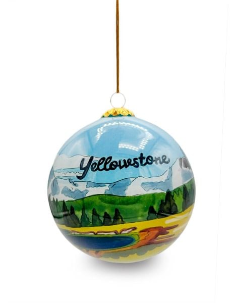Yellowstone Glass Ball Ornament 