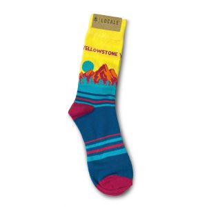 Yellowstone Bright Color Landscape Socks