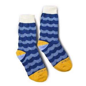 Wave Stack Midnight Hemp Socks