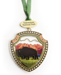 Bison Brass Ornament