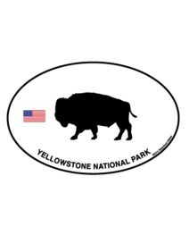 Yellowstone Oval Bison Sticker