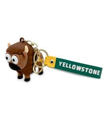 Yellowstone Eye Popping Bison Keychain