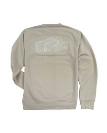 Yellowstone Bison Embossed Crew Sweatshirt