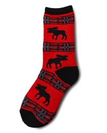 Red Moose Plaid Socks