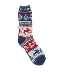 Snowflake Towel Moose Socks