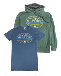 Mallard and Indigo Yellowstone Hooded Sweatshirt & T-Shirt Combo