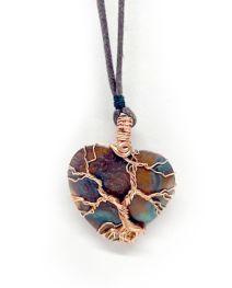 Copper Heart Tree of Life Pendant