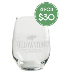 Yellowstone 150th Anniversary Stemless Wine Glass